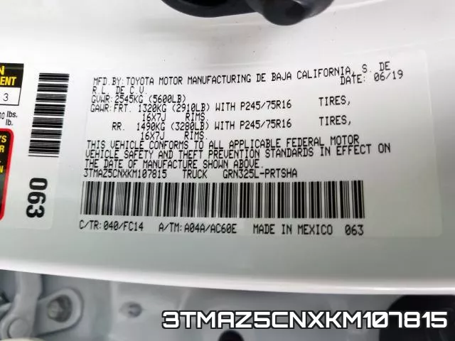 3TMAZ5CNXKM107815 фото 2