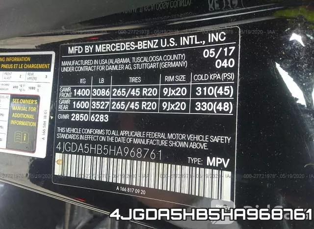 4JGDA5HB5HA968761 фото 10