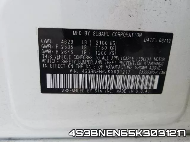 4S3BNEN65K3031217 фото 2