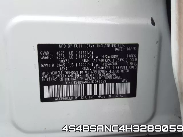 4S4BSANC4H3289059 фото 2
