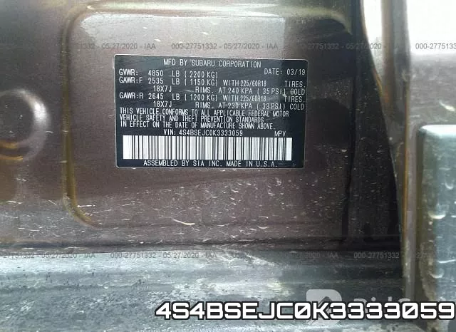 4S4BSEJC0K3333059 фото 10