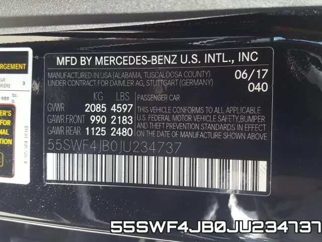 55SWF4JB0JU234737 фото 2