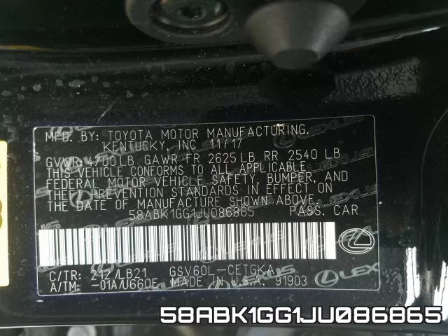 58ABK1GG1JU086865 фото 2