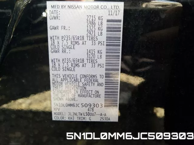 5N1DL0MM6JC509303 фото 2