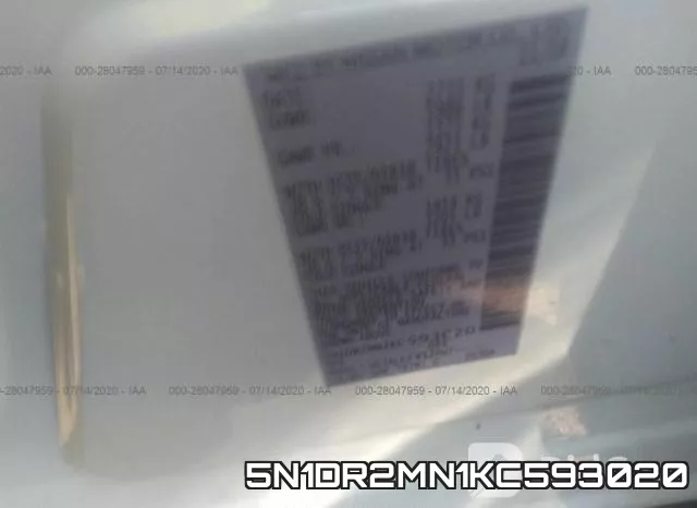 5N1DR2MN1KC593020 фото 10