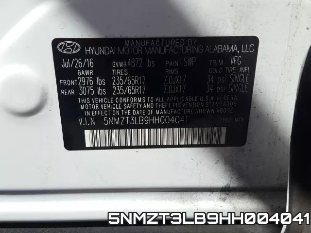5NMZT3LB9HH004041 фото 2