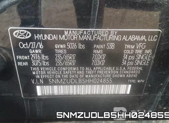 5NMZUDLB5HH024855 фото 10