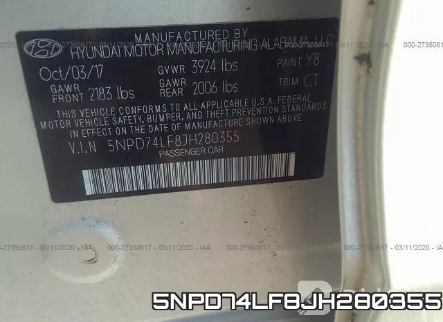 5NPD74LF8JH280355 фото 10
