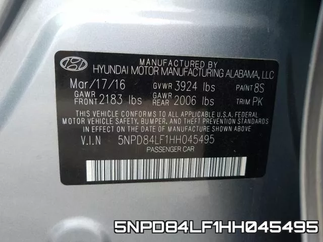 5NPD84LF1HH045495 фото 2