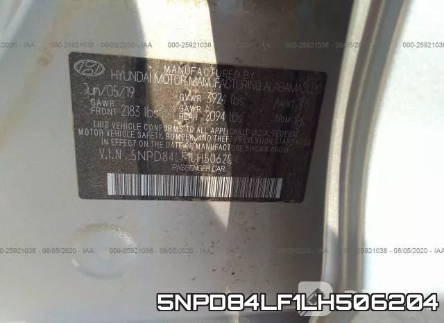5NPD84LF1LH506204 фото 10