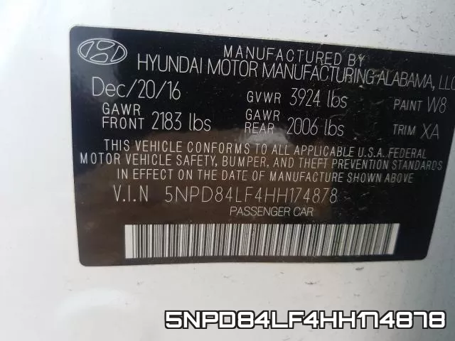 5NPD84LF4HH174878 фото 2