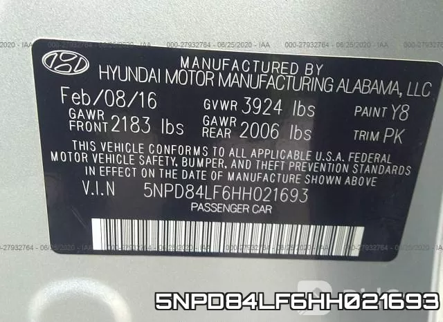 5NPD84LF6HH021693 фото 10