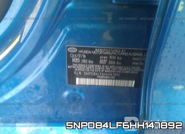 5NPD84LF6HH147892 фото 10