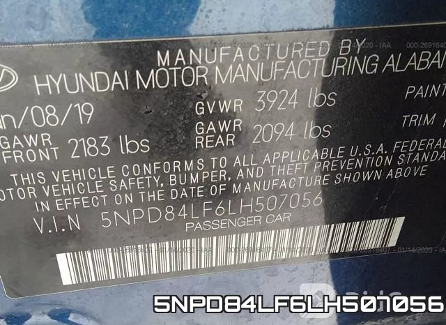 5NPD84LF6LH507056 фото 10