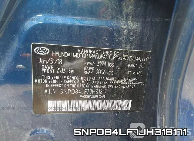 5NPD84LF7JH318171 фото 10