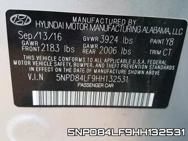 5NPD84LF9HH132531 фото 2