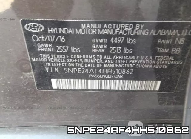 5NPE24AF4HH510862 фото 10