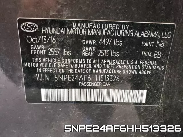 5NPE24AF6HH513326 фото 2