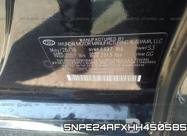 5NPE24AFXHH450585 фото 10