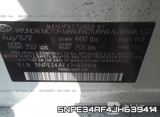 5NPE34AF4JH639414 фото 10