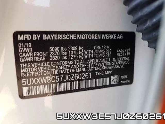 5UXXW3C57J0Z60261 фото 2