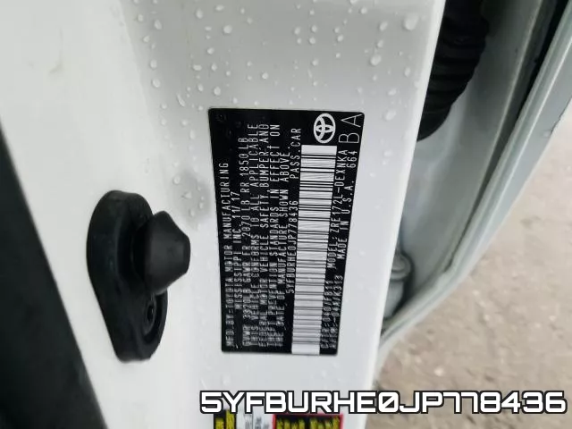 5YFBURHE0JP778436 фото 2