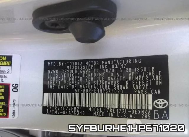 5YFBURHE1HP671020 фото 10