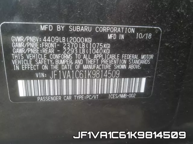 JF1VA1C61K9814509 фото 2
