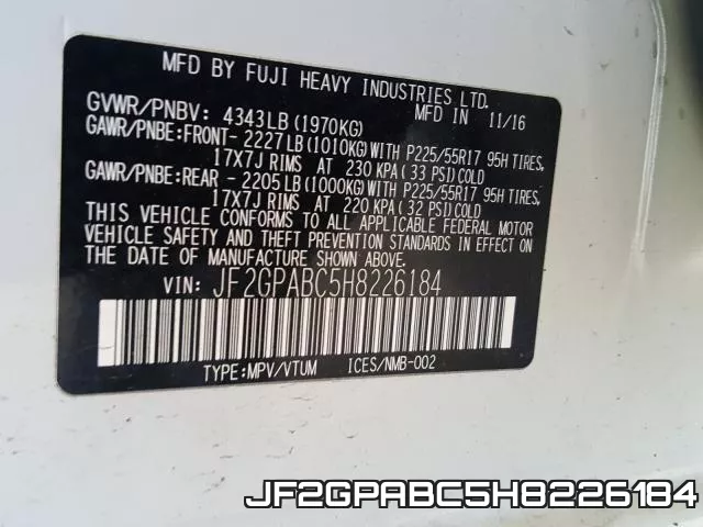 JF2GPABC5H8226184 фото 2