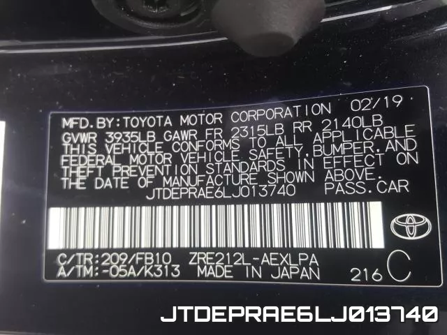 JTDEPRAE6LJ013740 фото 2