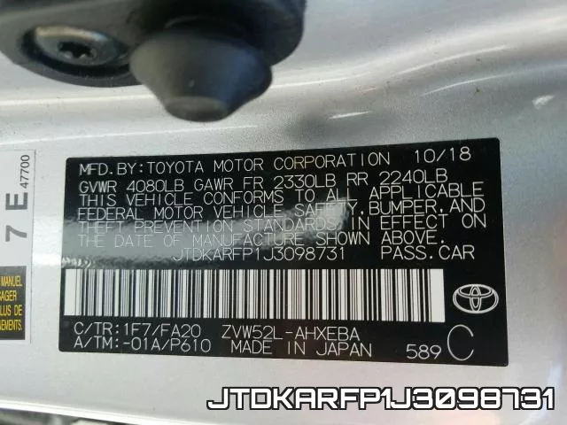 JTDKARFP1J3098731 фото 2