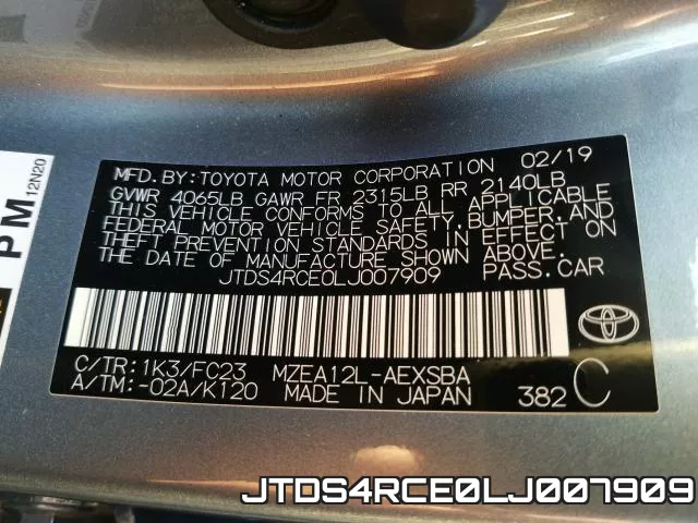 JTDS4RCE0LJ007909 фото 2