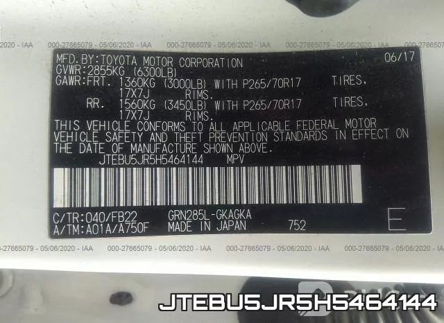 JTEBU5JR5H5464144 фото 10