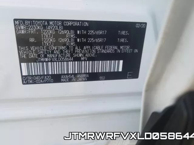 JTMRWRFVXLD058644 фото 2