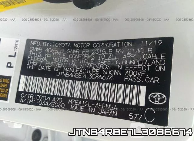 JTNB4RBE7L3086674 фото 10