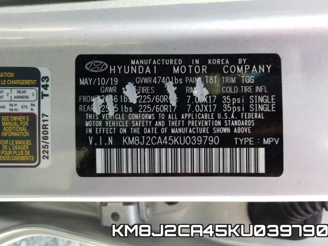 KM8J2CA45KU039790 фото 2