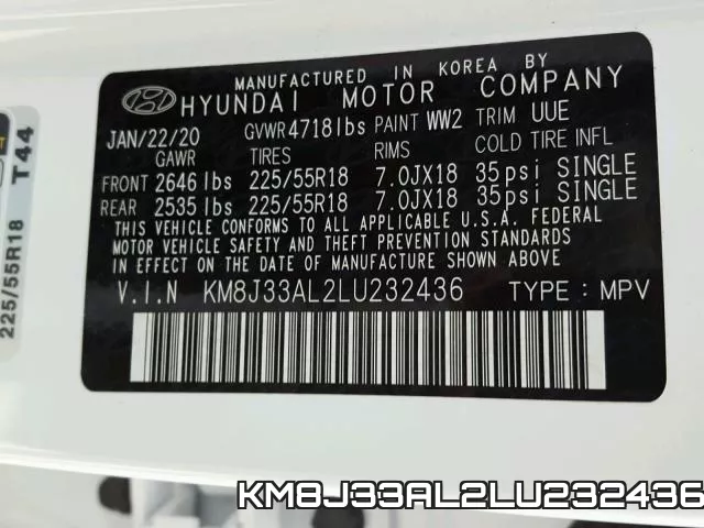KM8J33AL2LU232436 фото 2