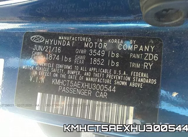 KMHCT5AEXHU300544 фото 10