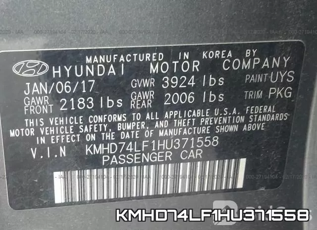 KMHD74LF1HU371558 фото 9