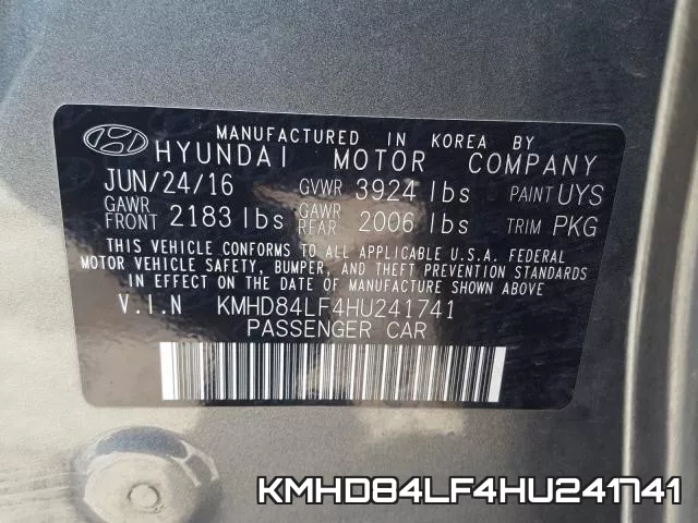 KMHD84LF4HU241741 фото 2