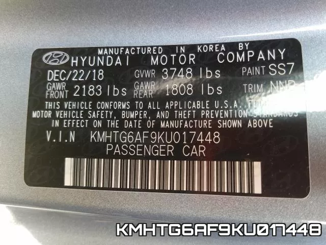 KMHTG6AF9KU017448 фото 2