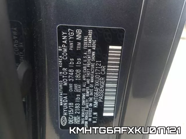 KMHTG6AFXKU017121 фото 2