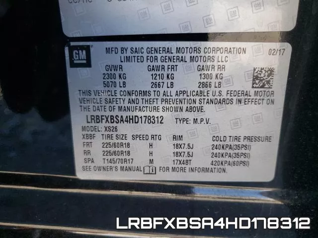 LRBFXBSA4HD178312 фото 2