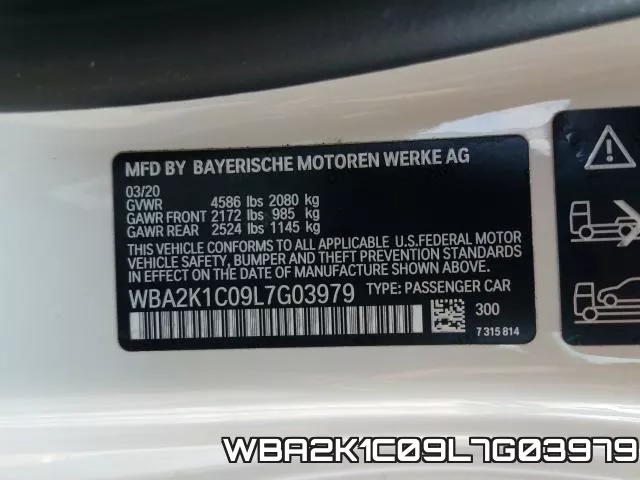 WBA2K1C09L7G03979 фото 2