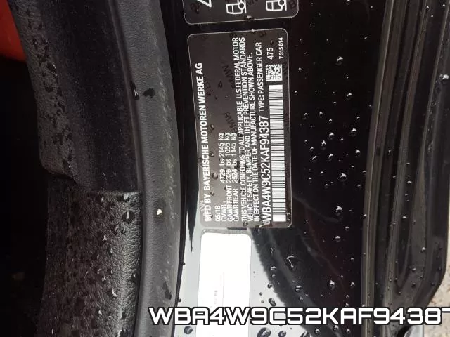 WBA4W9C52KAF94387 фото 2