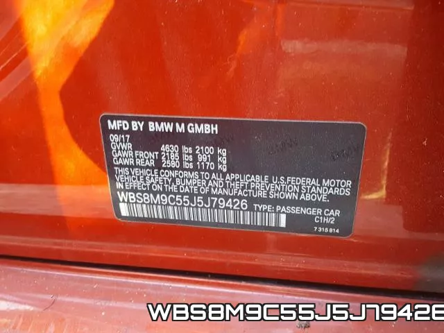 WBS8M9C55J5J79426 фото 2