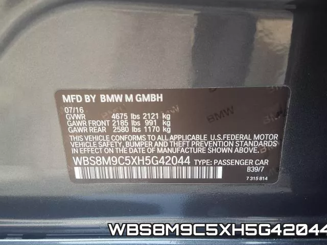 WBS8M9C5XH5G42044 фото 2