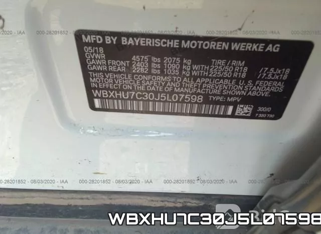 WBXHU7C30J5L07598 фото 10