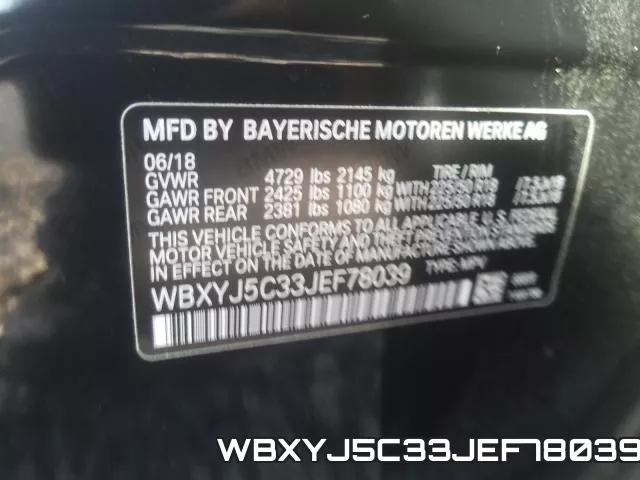 WBXYJ5C33JEF78039 фото 2