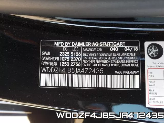 WDDZF4JB5JA472435 фото 2